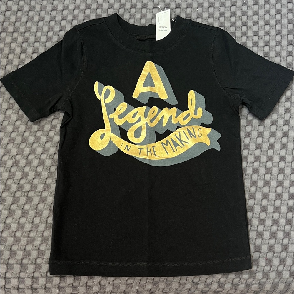 Old Navy Black and Gold Kids Tee - A Legend in the Making